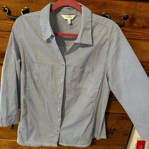 Striped collared top